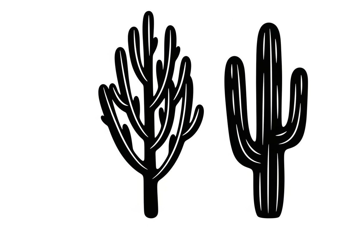 collection desert cactus silhouettes, an Illustration by Amazin_art (Photo 24 of 33)