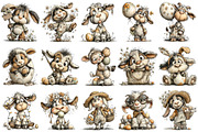 Whimsical Easter Goat Clipart, an Illustration by OK Design (Thumbnail 3 of 6)