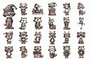 Funny Christmas Racoon Clipart, an Illustration by Libby Wishes (Thumbnail 2 of 7)