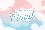 8 Transparent Cloud Brushes, a Brush Add-On by Studio Caro (Thumbnail 1 of 3)