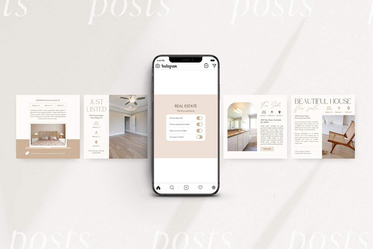 Real Estate Instagram Post Template, a Social Media Template by LiliesandBerries (Photo 18 of 22)