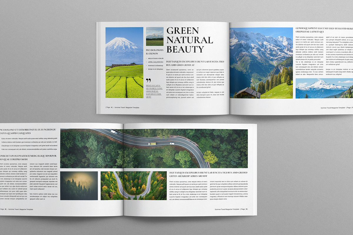 Summer Travel Magazine Template Land preview 4