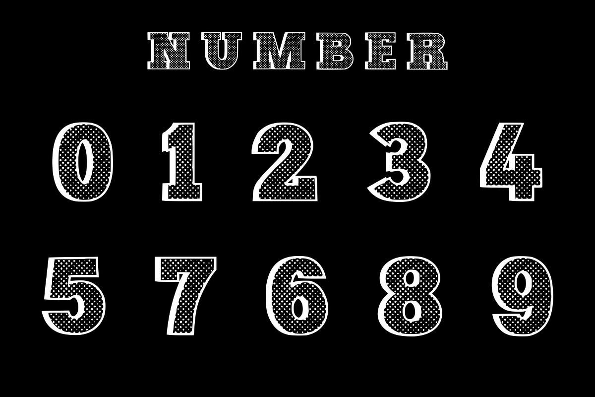 Retro Halftone – Vintage Font, a Slab Serif Font by Limited.studio (Photo 6 of 6)