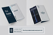 Trifold Brochure Mock-Up Set, a Print Template by Mockstore (Thumbnail 1 of 11)