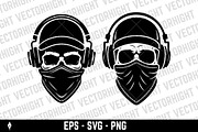 Skull in headphones vector., an Object Illustration by Vectorhight (Thumbnail 3 of 4)