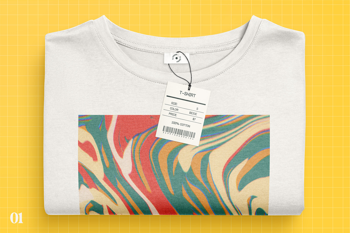 Folded T-Shirt PSD Mockup, a Shirt Mockup by 34store (Photo 4 of 5)
