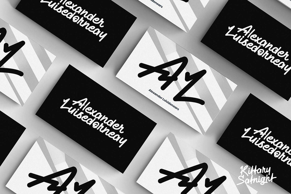 Kittary Satnight a Script Font, a Script Font by Rasiorise Studio (Photo 2 of 12)