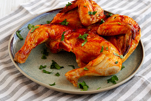 Healthy Homemade Spatchcocked Grilled Piri-Piri Chicken with Par, a Food & Drink Photo by LiudmylaChuhunova