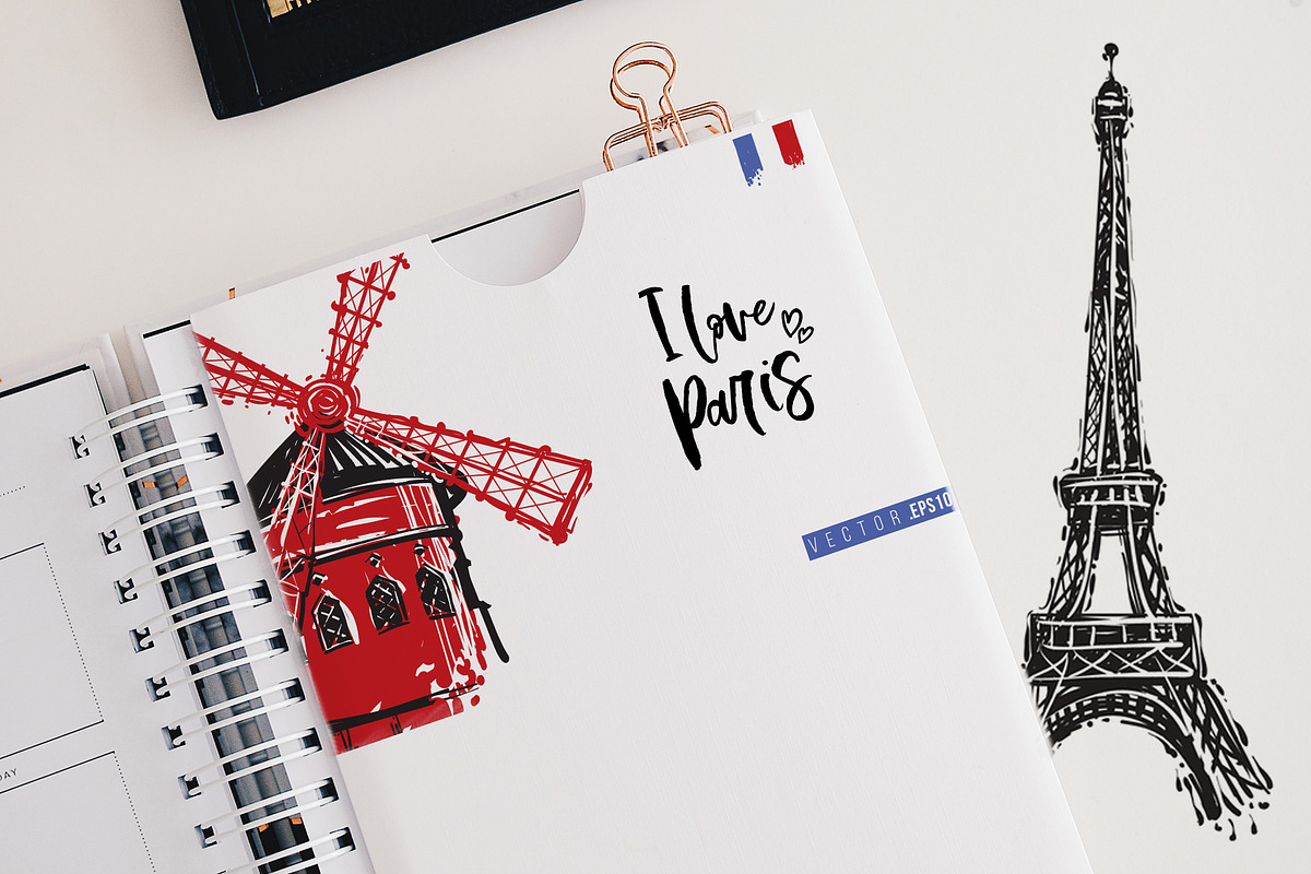 Paris Landmarks Sights Set & 30Cards, an Outline Icon by Sopelkin (Photo 4 of 8)