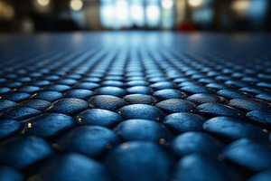 Close-up of a textured blue surface with raised circular patterns, creating a m, a Background Photo by ImageMir