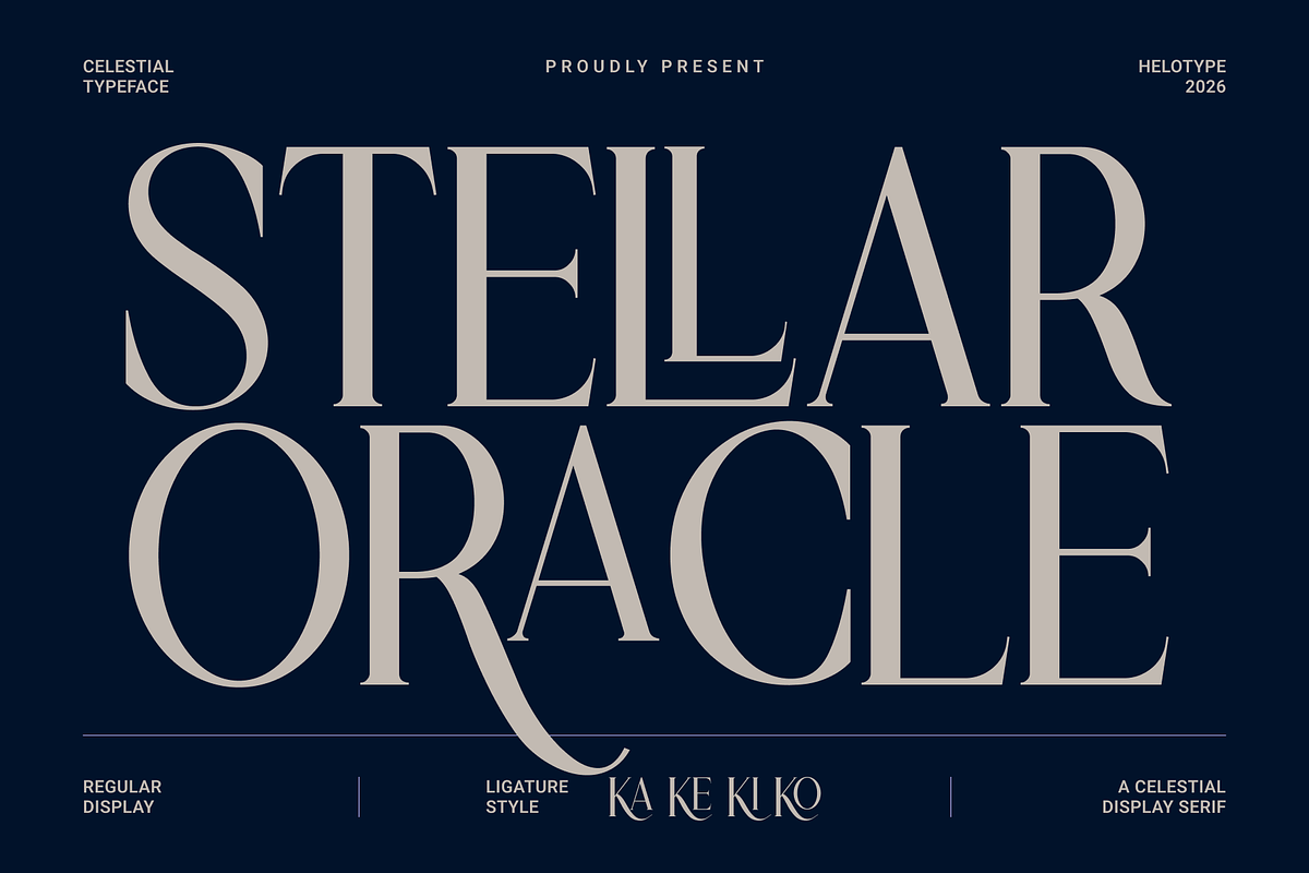 Stellar Oracle — Celestial Display, a Serif Font by Helotype (Photo 1 of 10)