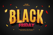 Text Effect Black Friday 3d, a Layer Style Add-On by Navy Graphic (Thumbnail 1 of 2)