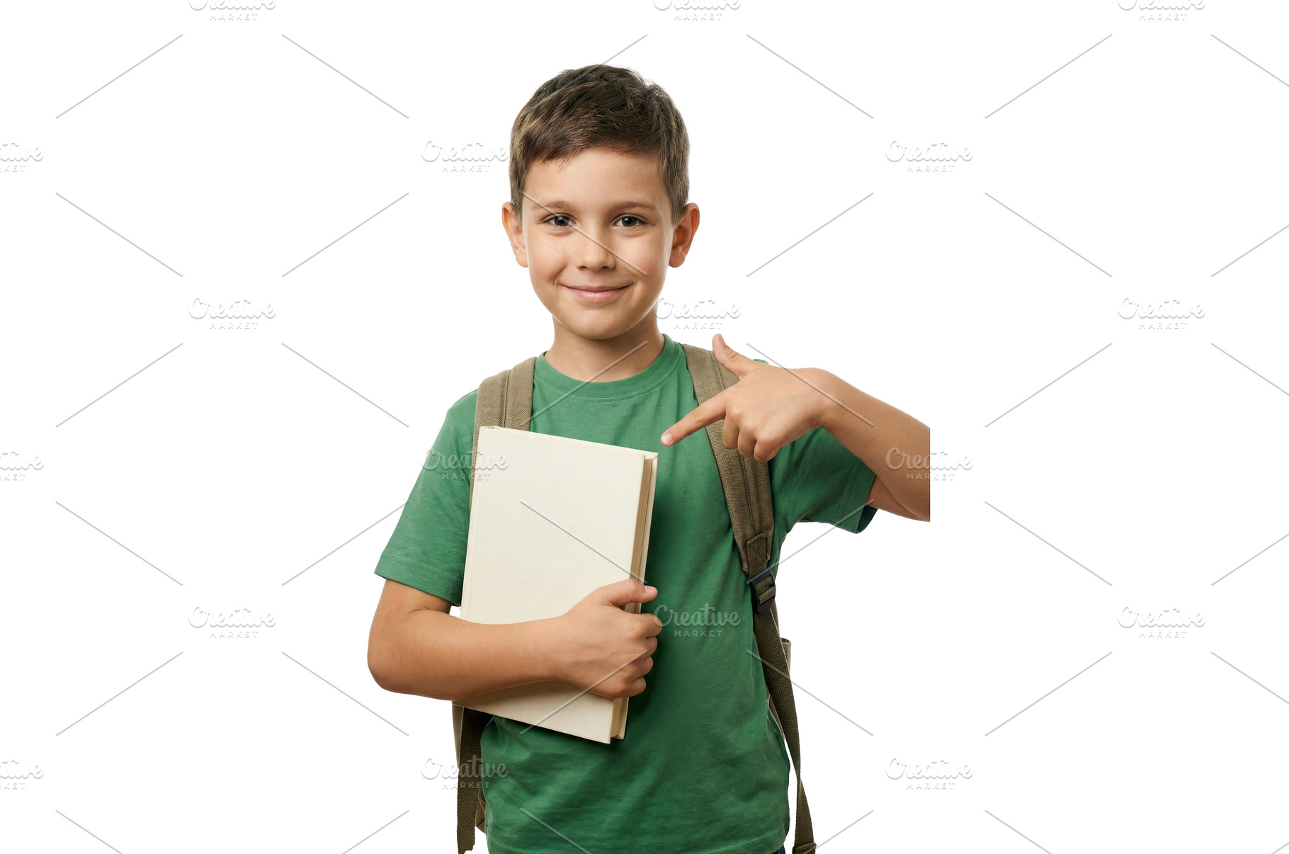 Boy With School Book Smiles, a School & Education Photo by CREATIVEDEF