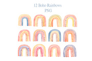 Watercolor Boho Rainbows Collection, an Object Illustration by MayaNavits (Thumbnail 2 of 8)