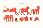 Vector Horses – Symbol of 2026, an Animal Illustration by Kristina Chistiakova (Thumbnail 2 of 3)