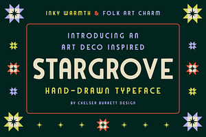 Stargrove, a Sans Serif Font by Chelsea Burkett