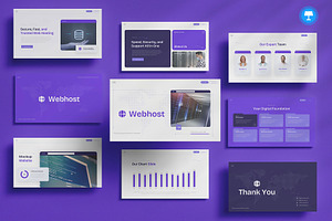 Web Hosting Cloud Server Keynote, a Presentation Template by Pixslides