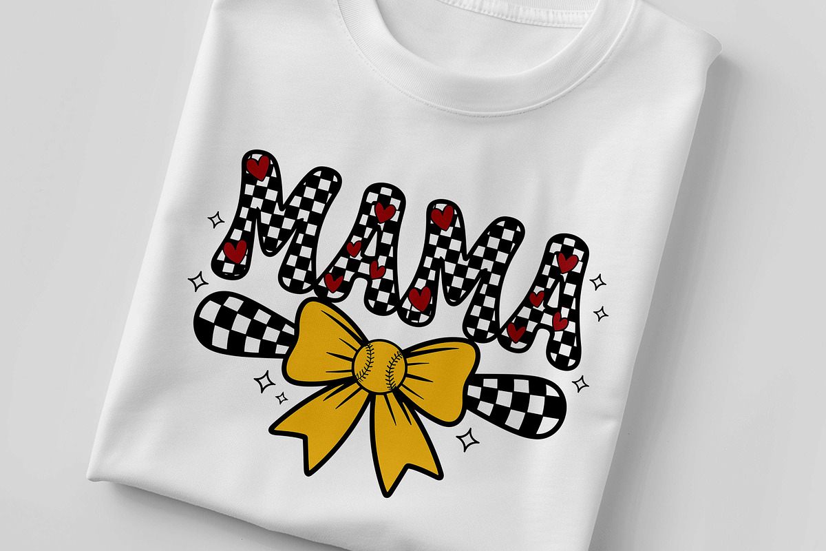 MAMA T Shirt Design, Retro Softball, a Sport Illustration by Unique Design Team (Photo 1 of 7)