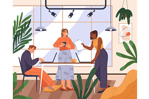 Office teamwork or work. Vector, a Person Illustration by Elegant Solution