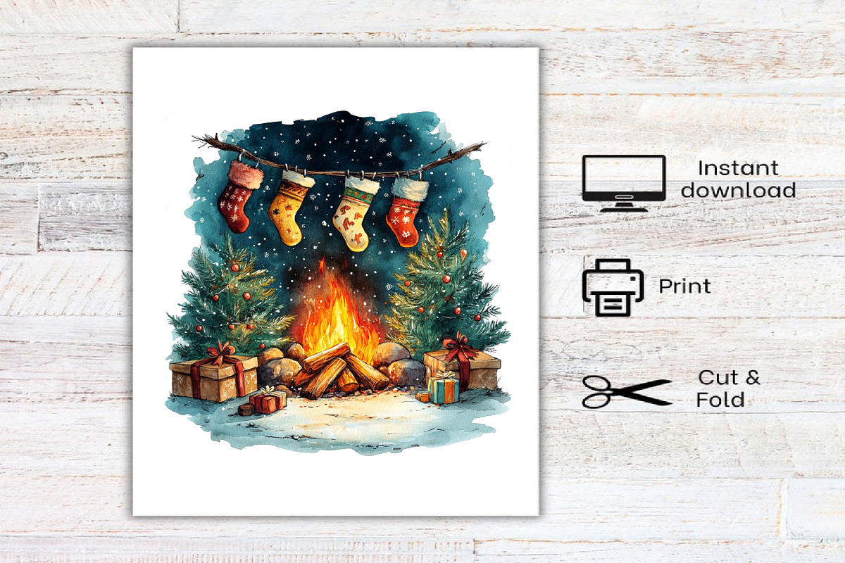 Watercolor Southwestern Christmas, an Illustration by Canvas Craft (Photo 8 of 8)