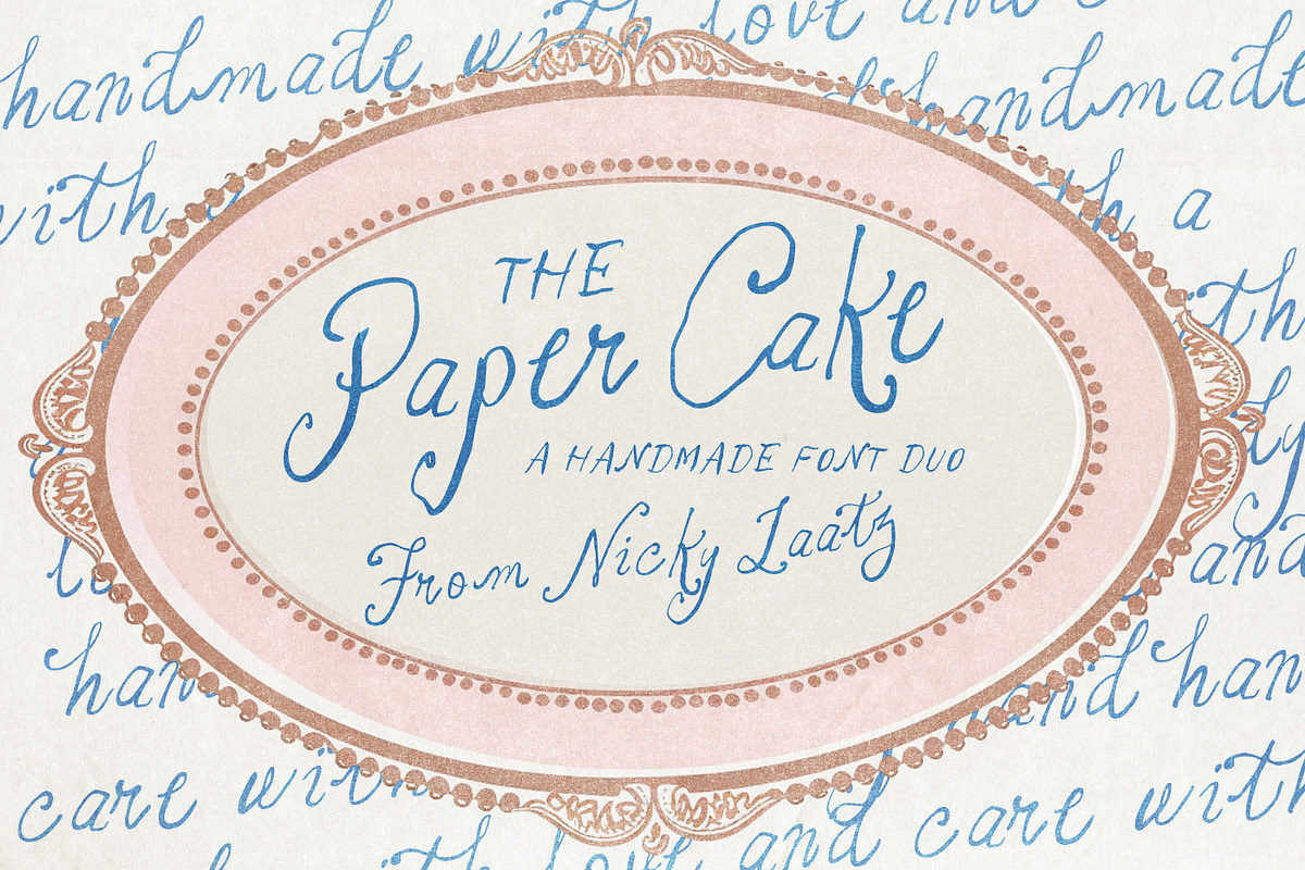 The Paper Cake Font Duo, a Handwritten Font by Nicky Laatz (Photo 1 of 22)