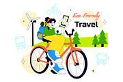 10 Eco Friendly Travel Lifestyle, a Transportation Illustration by denayunebgt (Thumbnail 4 of 4)