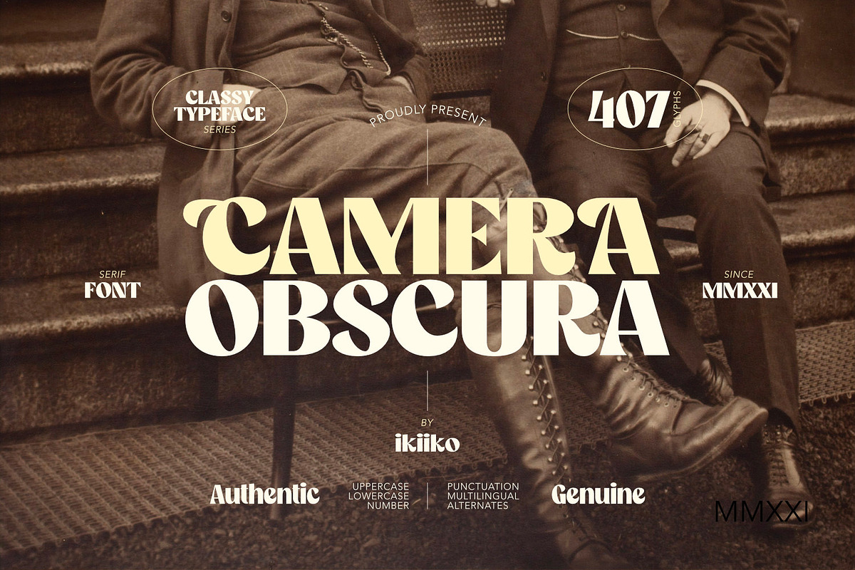 Camera Obscura - Classy Type, a Serif Font by ikiiko (Photo 1 of 7)