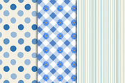 Blue Floral Pattern Set, a Pattern Graphic by Libby Wishes (Thumbnail 5 of 5)