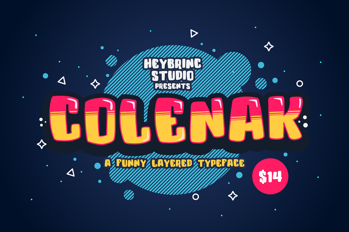 Colenak - Funny Layered Typeface