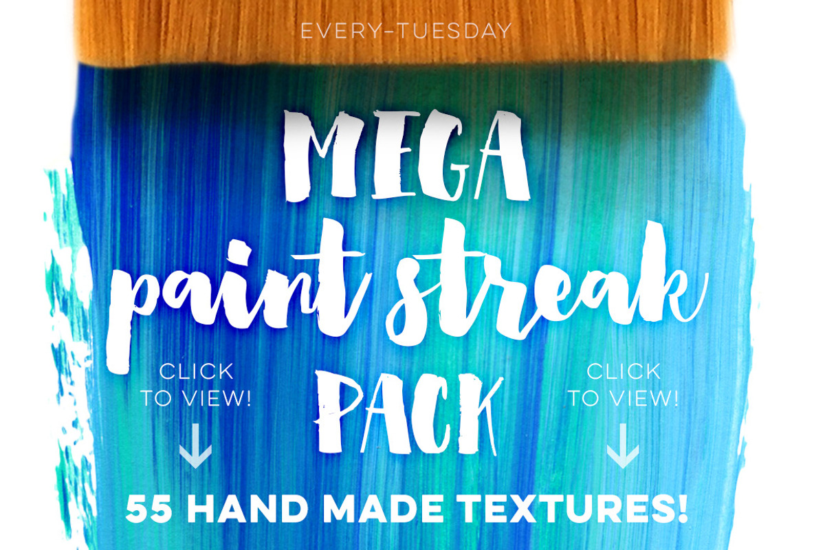 Mega Paint Streak Pack, a Texture Graphic by Every Tuesday (Photo 1 of 4)