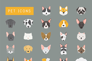 Cats and dogs icon collection, an Animal Illustration by rawpixel