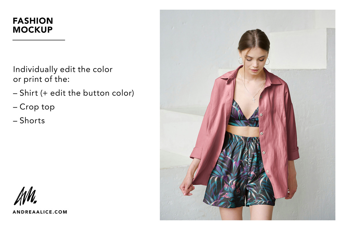 Women's Fashion Mockup Full Outfit, a Shirt Mockup by Andrea Muller (Photo 5 of 7)