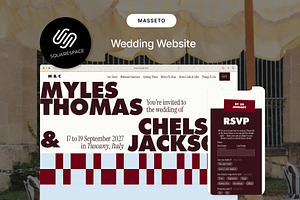 Masseto — Tuscan Wedding Site, a Squarespace Template by WebInAWeek