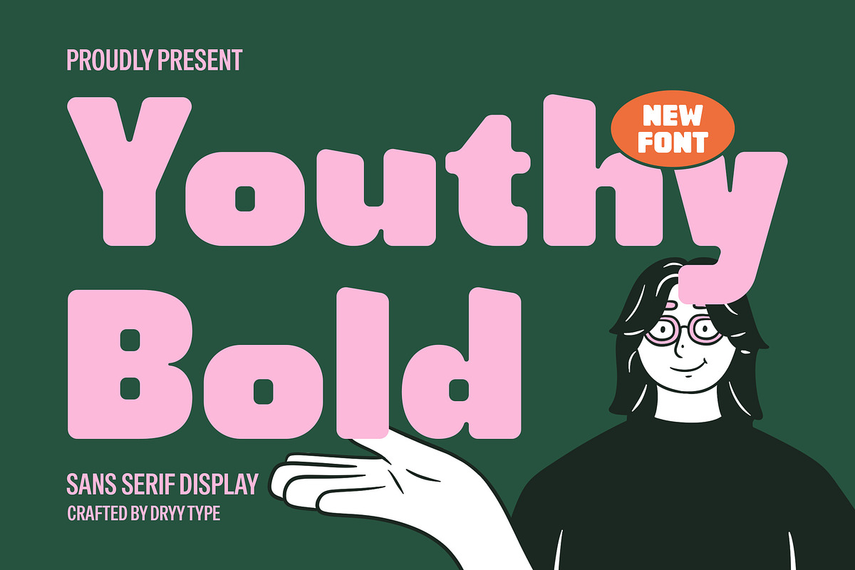 DT Youthy Bold, a Sans Serif Font by Dryy.type (Photo 1 of 8)