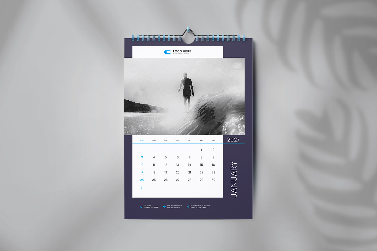 2027 Calendar template, a Stationery Template by Tanmoy Topu (Photo 3 of 3)