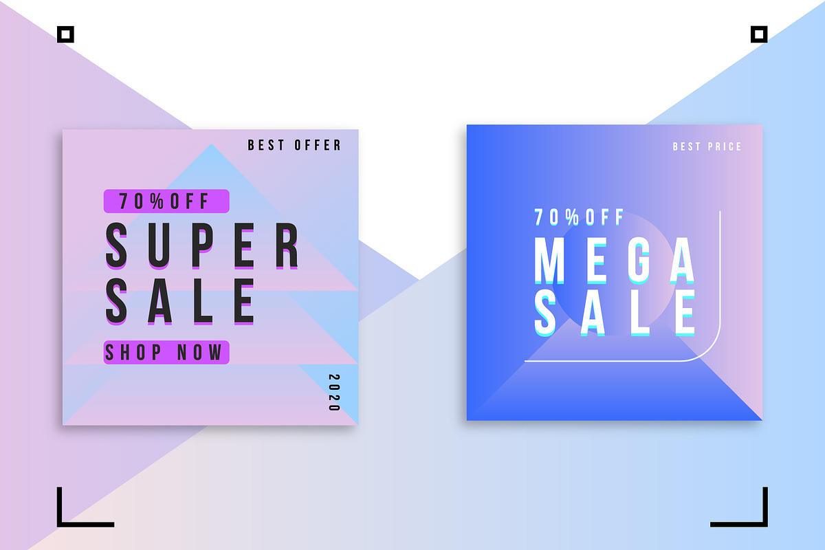 6 modern social sale promo banners,, a Social Media Template by designbydi (Photo 2 of 4)