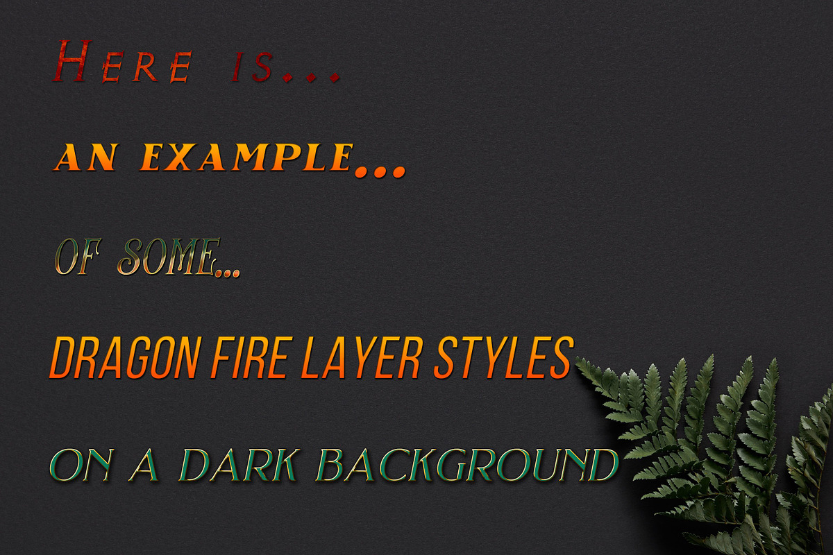 Dragon Fire Photoshop Layer Styles, a Layer Style Add-On by Sapphire X Designs (Photo 2 of 3)