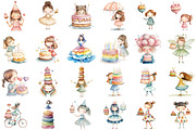 Whimsical Quirky Girl Birthday Cake, an Illustration by Sublimation Artist (Thumbnail 2 of 6)