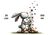 Whimsical Floral Easter Rabbit, an Animal Illustration by GiraffeCreative (Thumbnail 9 of 20)