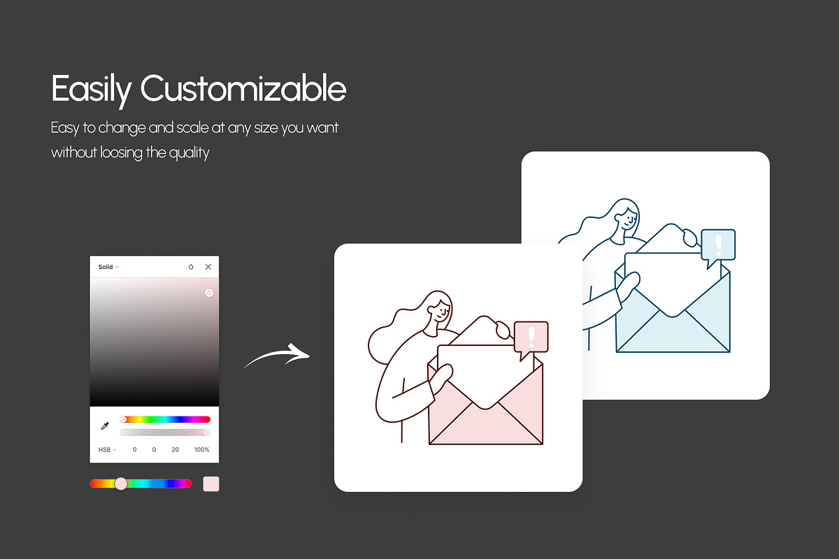 45 Notification Illustrations, a Work Illustration by Prosymbols (Photo 5 of 10)