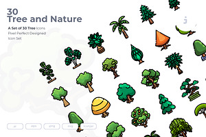 30 Tree Icon set