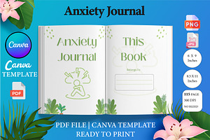 Anxiety Journal Canva Template KDP