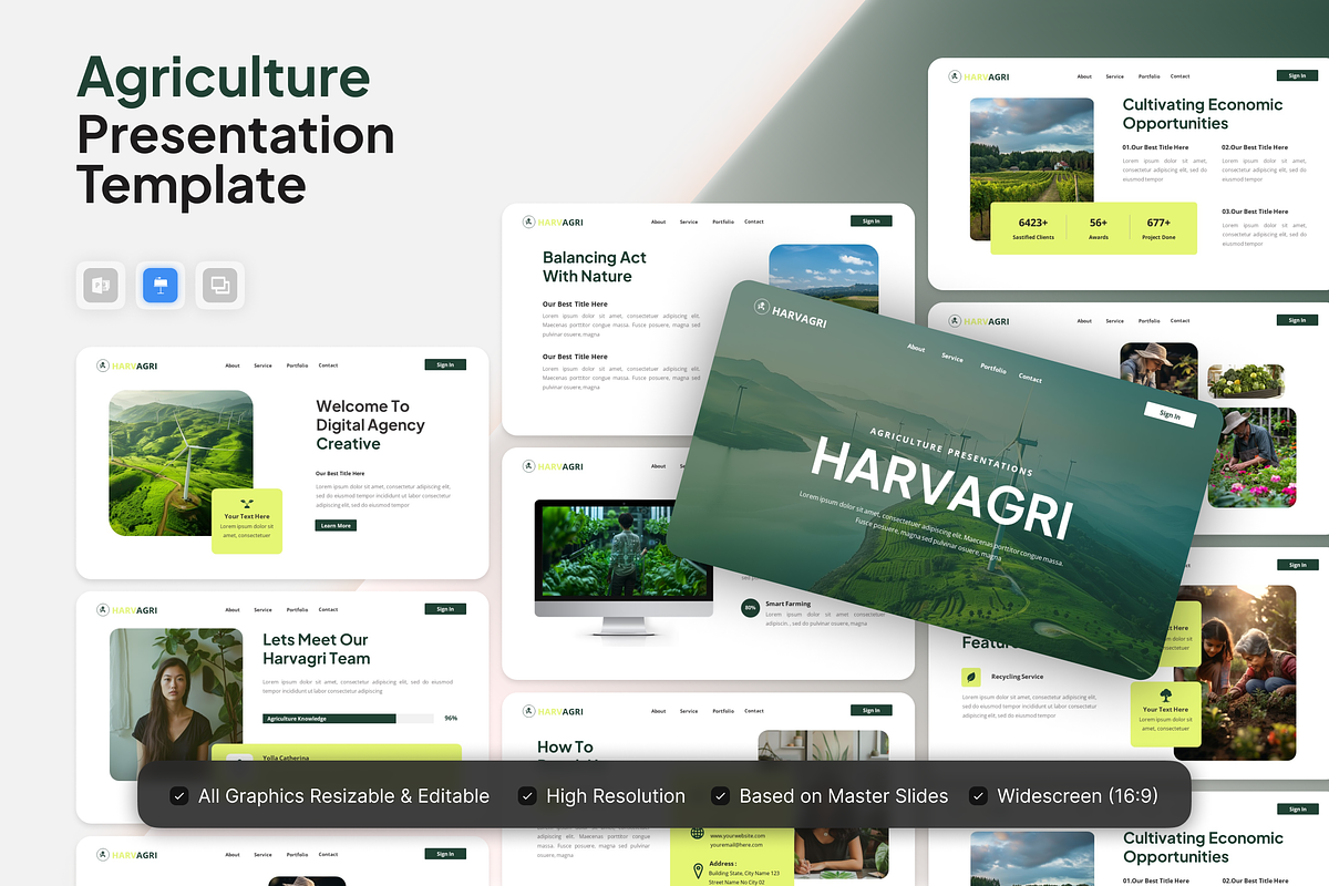 Harvagri - Agriculture Keynote, a Presentation Template by Annora Studio (Photo 1 of 5)