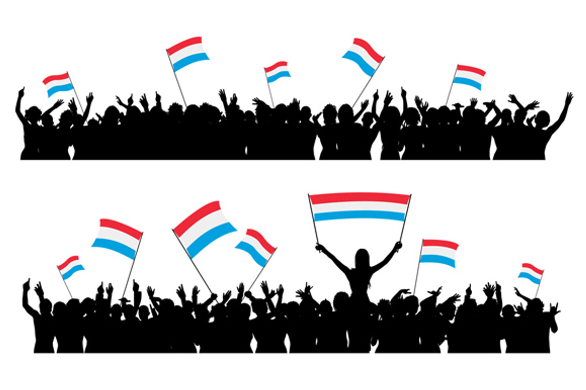 Cheering Crowd Luxembourg, a Person Illustration by Albert Does Stuff (Photo 3 of 3)