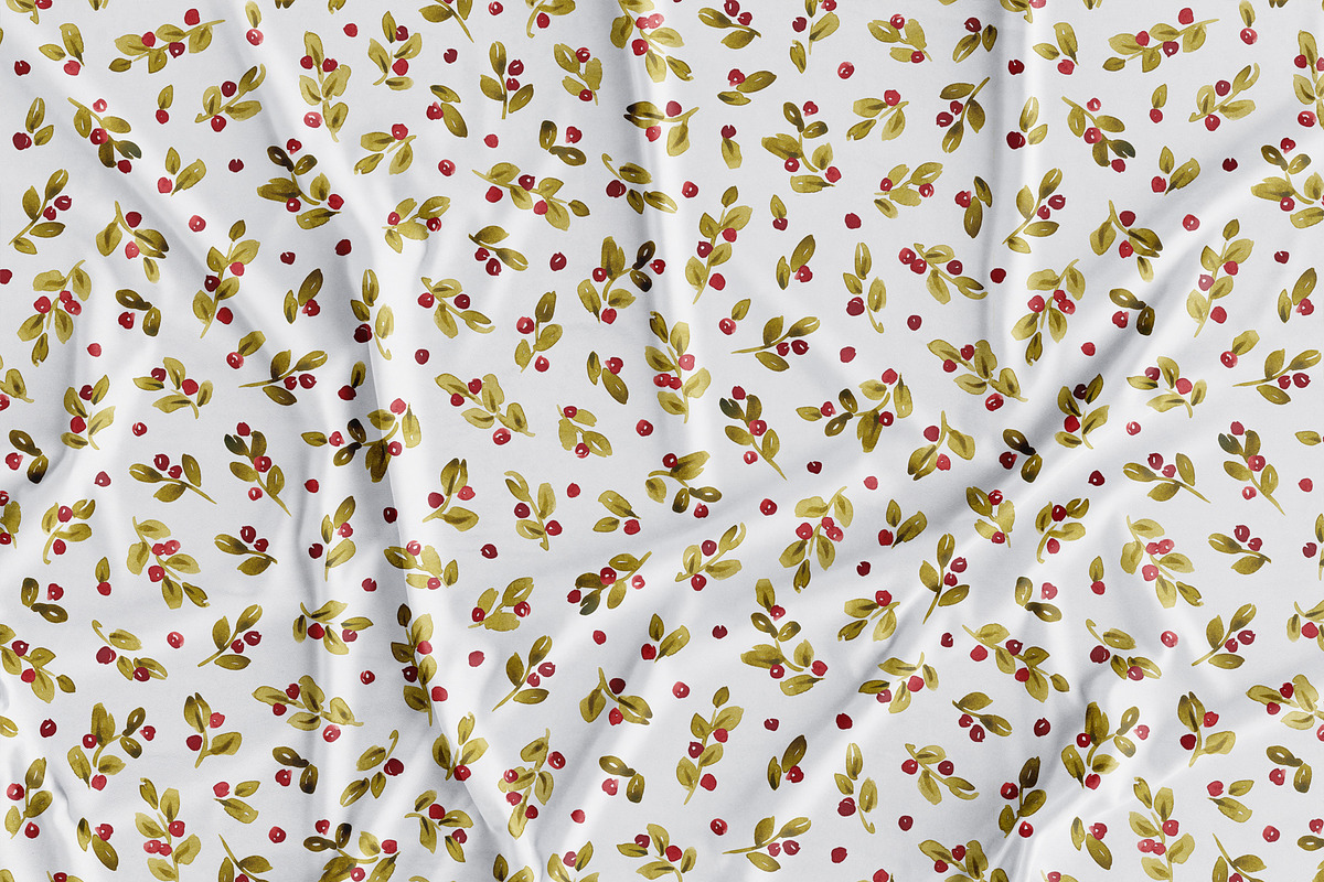 Christmas mistletoe pattern, a Pattern Graphic by SirenaArt (Photo 11 of 12)