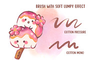 Kawaii procreate cotton brush, a Brush Add-On by ProcreateiBox (Thumbnail 2 of 6)