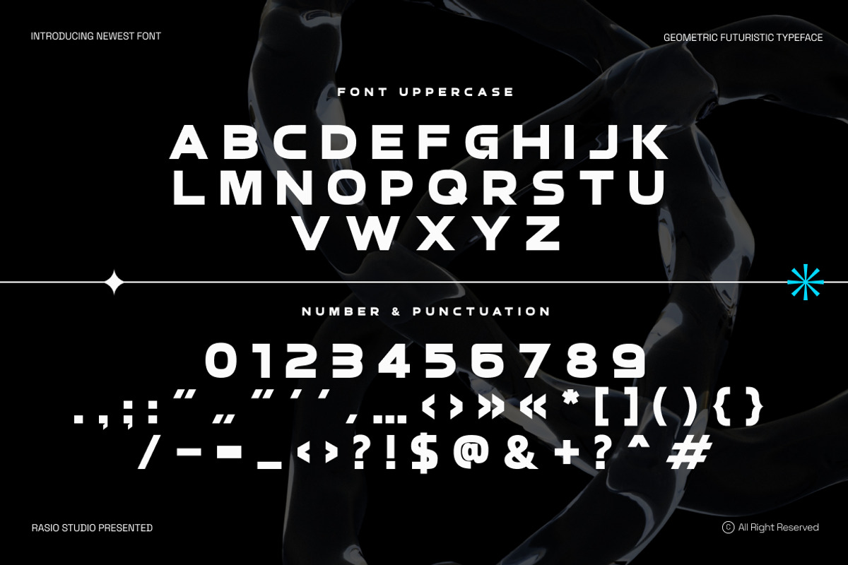 Groptika Geometric Futuristic Font, a Sans Serif Font by Rasio Studio (Photo 2 of 7)