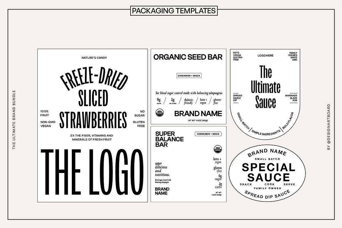 300+ Super Pack Brand Kit Vol 1-4, a Branding & Logo Template by @designartboard (Photo 23 of 41)