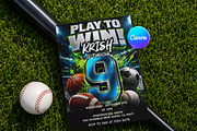 Boys 9th Birthday Party Template, an Invitation Template by InvitingStorys (Thumbnail 1 of 14)