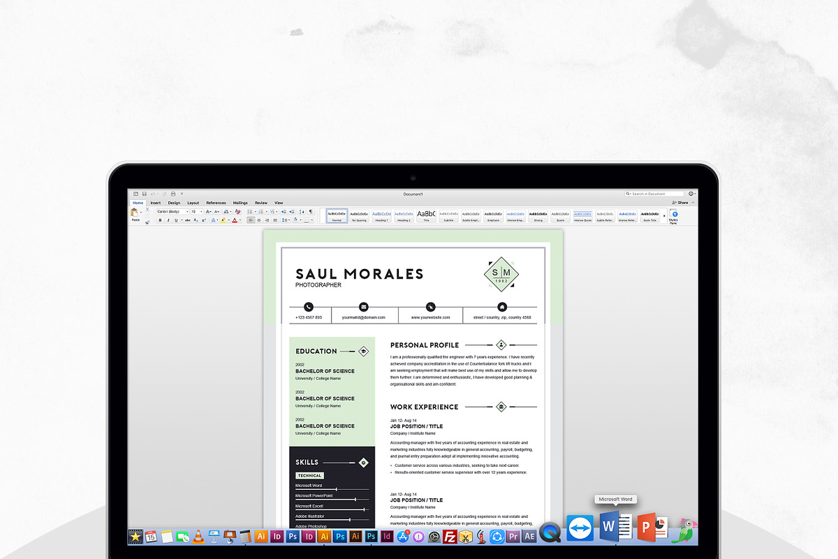 Resume Template 3 Page | CV Template, a Resume Template by ResumeInventor
